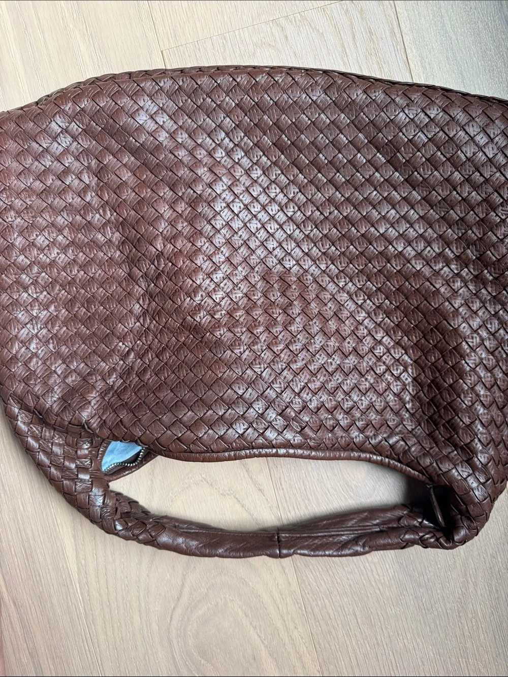 Bottega Veneta Veneta Hobo Intrecciato Bag, Choc Brown, Medium Lambskin Leather